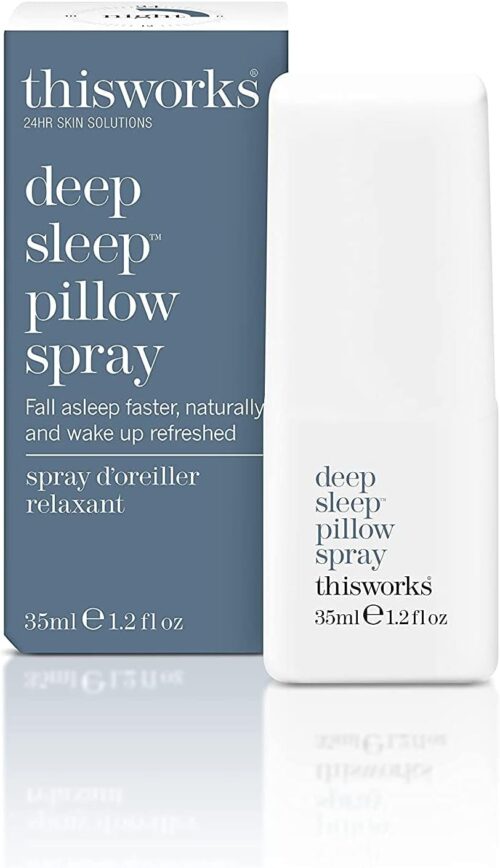 THISWORKS Deep Sleep Pillow Spray: Fast-Acting Natural Rest Aid with Lavender for Relaxation, 35 ml 1.2 Fl Oz (Trial Size | Portable | Great for Travel)