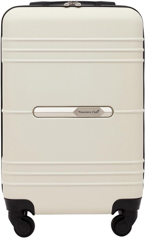 Travelers Club Richmond Spinner Luggage, Bone, Carry-On 20-Inch