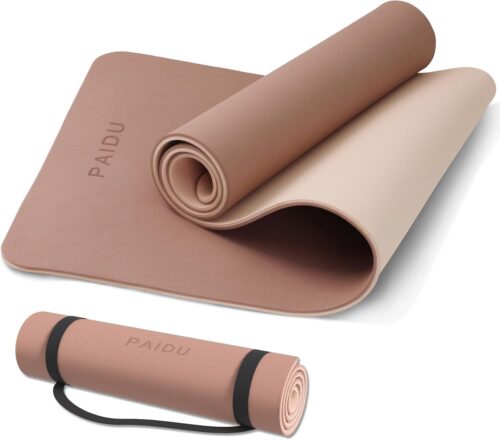 Yoga Mat Non Slip Anti-tear,extra thick High Resiliency Professional POE Yoga Mats for Women Men Kids,70″x24″x10mm,Workout, Yoga, Pilates and Floor Exercise, with Carrier Strap