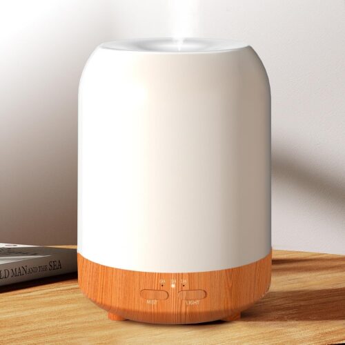 Essential Oil Diffuser for Bedroom, Quiet Humidifiers for Home, Ultrasonic 250ML Small Aromatherapy Diffuser, 7 LED Color Safety Auto-Off Timer, for Large Baby Bedroom, Hotel, Plant