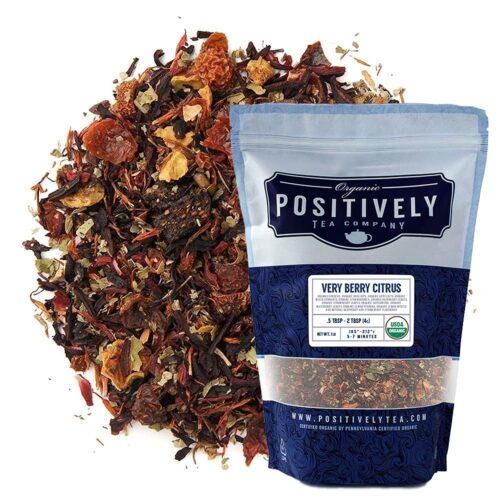 Organic Positively Tea Company, Very Berry Citrus, Herbal Tea, Loose Leaf, 16 Ounce