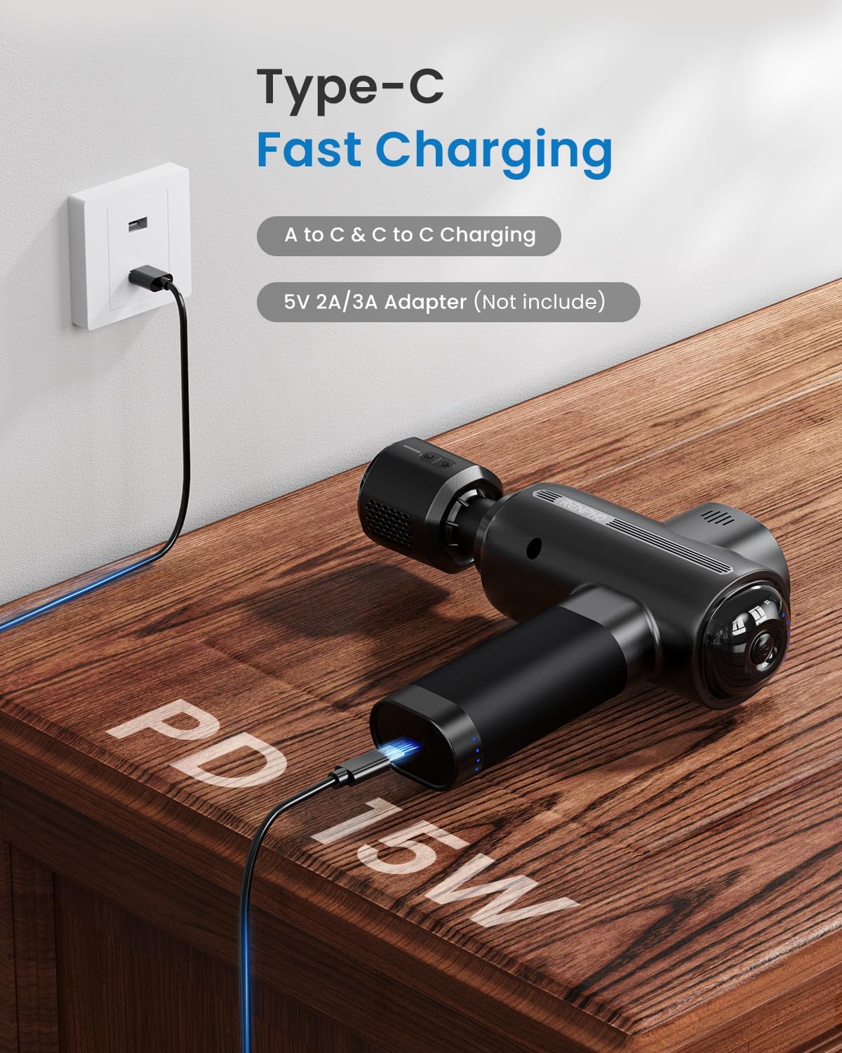 RENPHO Thermacool Massage Gun Deep Tissue with Heat and Cold Head, FSA HSA Eligible, Handheld Muscle Massager with Carry Case, Body Masajeador for Men Women Athletes, Active - Image 6