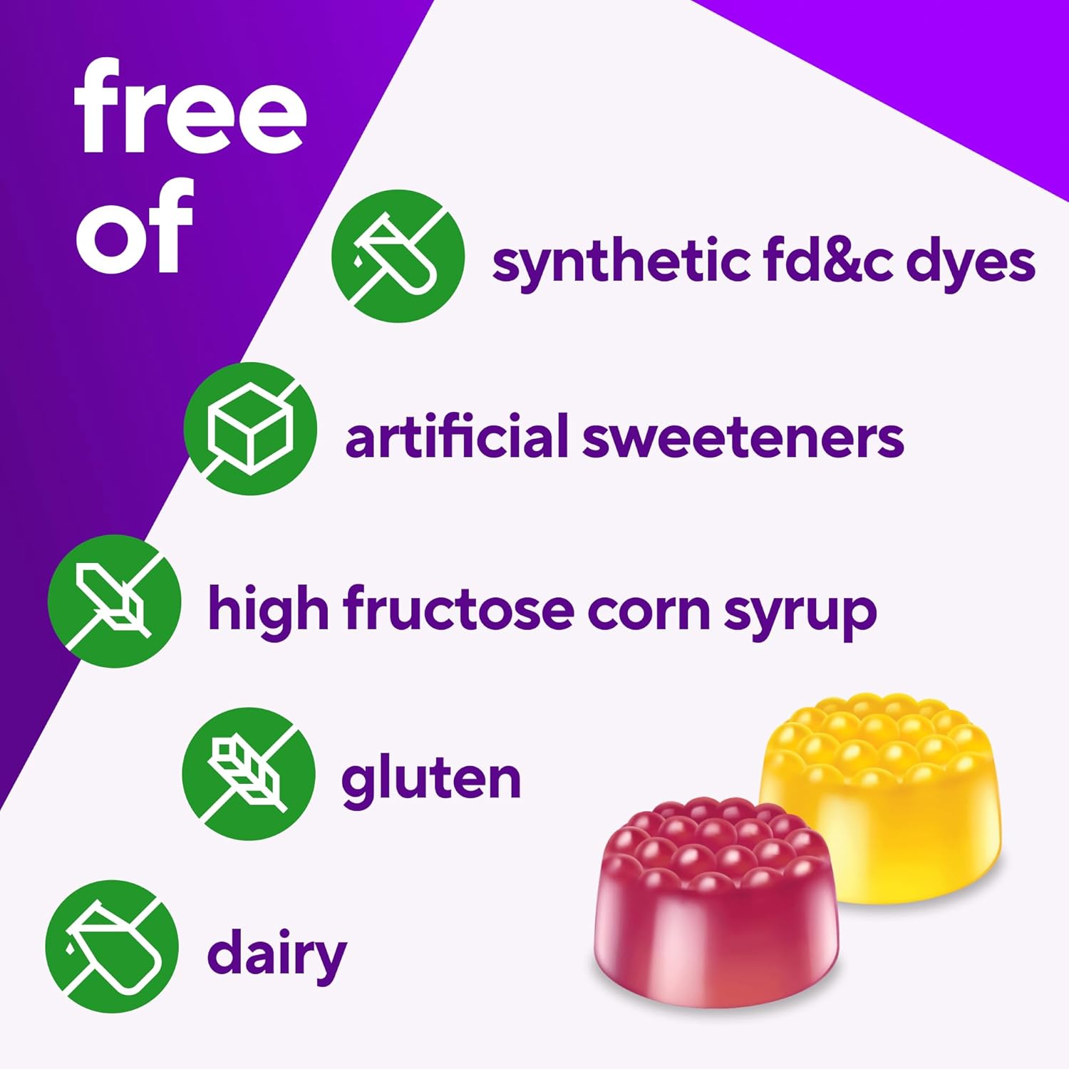 Vitafusion MultiVites Gummy Multivitamins for Adults with 12 Vitamins and Minerals, Berry, Peach and Orange Flavored, America’s Number 1 Gummy Vitamin Brand, 75 Day Supply, 150 Count - Image 5