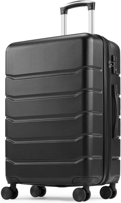 Sweetcrispy 20 inch Carry on Luggage, Hard Shell ABS Suitcase with Double Spinner Wheels, Lightweight Expandable Rolling Suit Case with TSA Lock