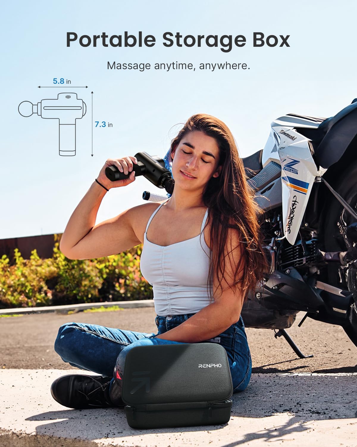 RENPHO Thermacool Massage Gun Deep Tissue with Heat and Cold Head, FSA HSA Eligible, Handheld Muscle Massager with Carry Case, Body Masajeador for Men Women Athletes, Active - Image 7