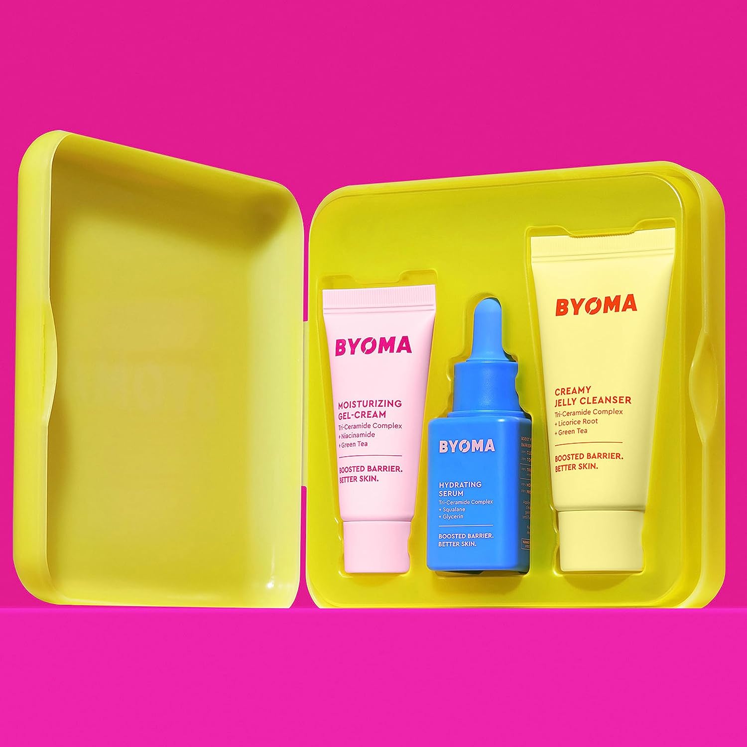 BYOMA So Hydrating Set - Barrier Repair Skincare Set - Creamy Jelly Cleanser, Hydrating Face Serum & Ceramide Face Moisturizer for Dry Skin - Anti Wrinkle, Alcohol Free Skin Care - 30ml, 15ml, 15ml - Image 6