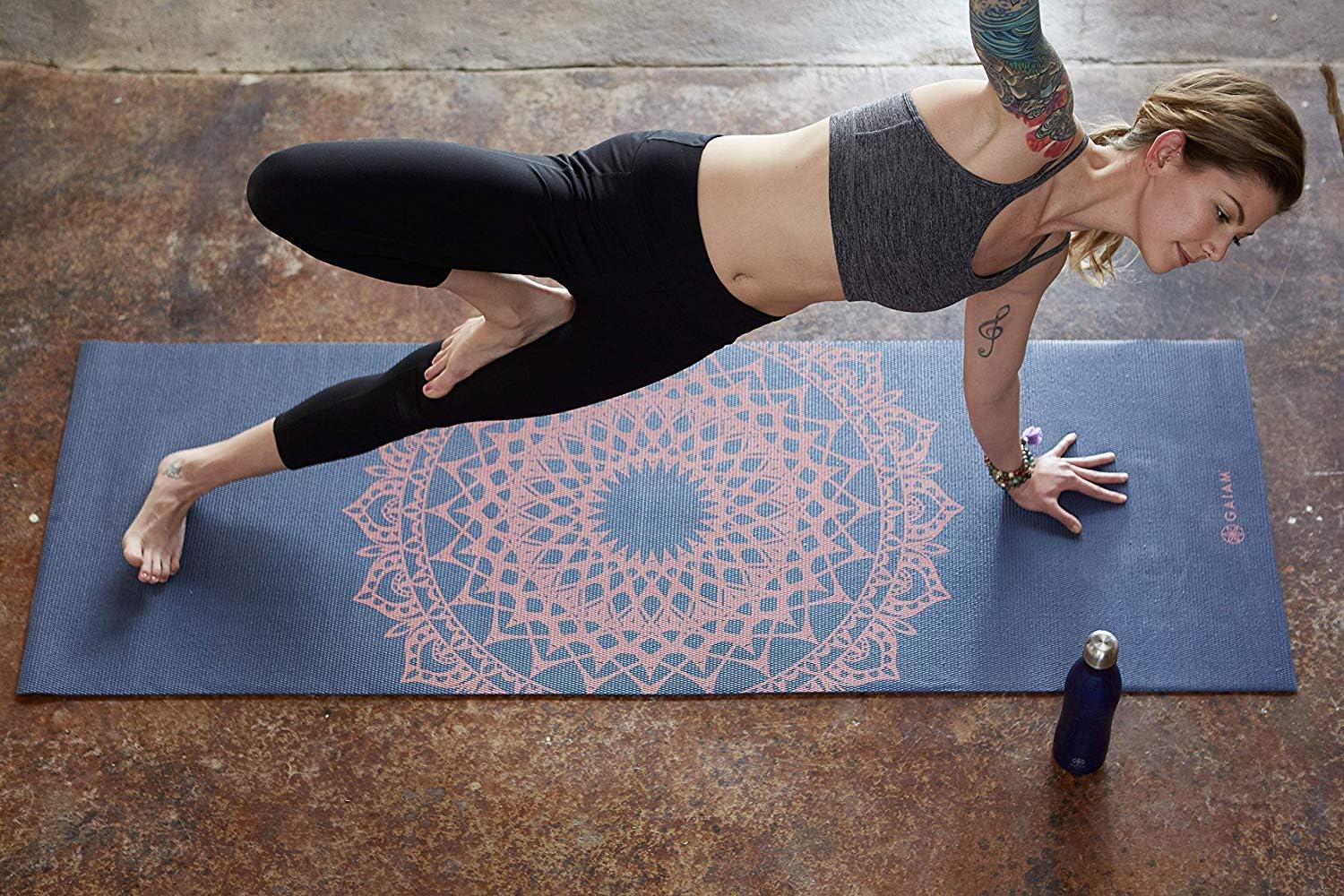 Gaiam Print Yoga Mat, Non Slip Exercise & Fitness Mat for All Types of Yoga, Pilates & Floor Exercises - Image 5