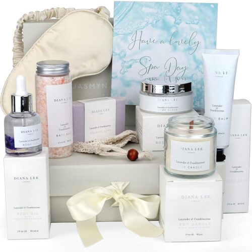 Jasmyn & Greene Luxury Bath Gift Set for Women – 10 Relaxing Bath Spa Day Gifts for Women with Lavender Self Care Gifts for Mom, Home Spa Gift Baskets for Women, Birthday Gifts for Women