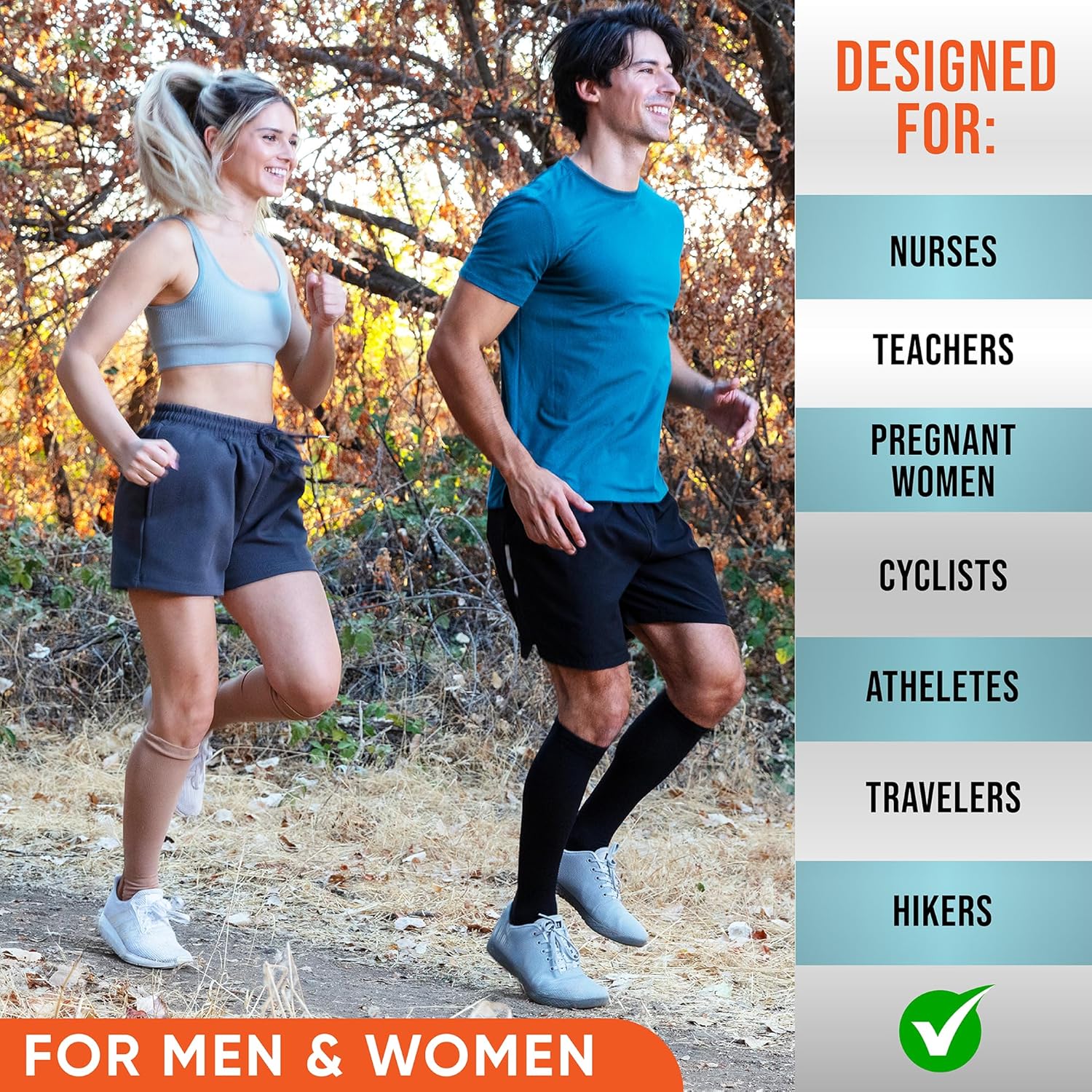 Compression Socks for Women and Men - Best Support for Running, Flying, Pregnancy - Knee High Graduated Compression Stockings - Image 4